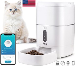 HBN Smart Pet Feeder 6L, Automatic Food Dispenser 2.4G Wi-Fi Enabled App Control