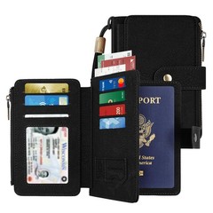 Likesing RFID Blocking Passport Book Holder, Leather Carry-On 5.7-Inch, Black
