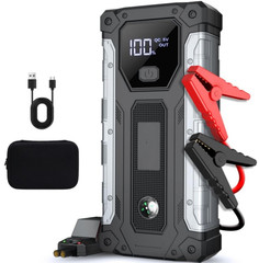 Arrancador Batería Coche 5000A 12V con Luz LED para Gasolina y Diésel, Nuevo