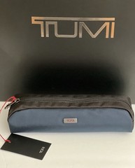 Tumi Navy Blue Travel Accessory Zipper Small Cord Pouch Bag