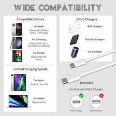 20W USB C Fast Charger Cube Plug PD Type C Charging Cable For iPhone 14 13 12 11