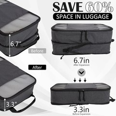 Extra Large Compression Packing Cubes Set for Effortless Travel Organization
