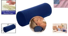 Memory Foam Neck Roll Pillow Ergonomic Cervical Spine Support Pain Relief Sleep