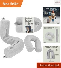 Twist Memory Foam Travel Pillow – Adjustable Neck Support for Effortless Travel