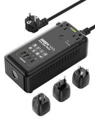 2000W Pure Sine Wave Voltage Converter, 220V to 110V Power Transformer Black