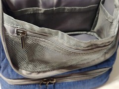 Travel Bag Shower Hanging Navy Blue Toiletry Waterproof Zip Cosmetic Shave New