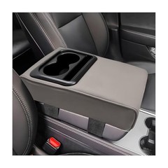 Car Center Console Armrest Pillow, Memory Foam Auto Armrest Box Cover with Gray