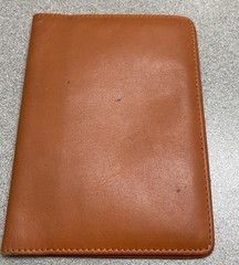 FINO Leatherware Passport Cover Document Holder Orange Leather Philippines