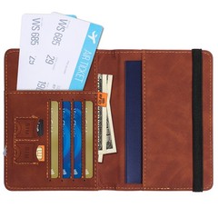 Travel Wallet Case Cover RFID Blocking ID Cards AU Passport Leather Card Holder