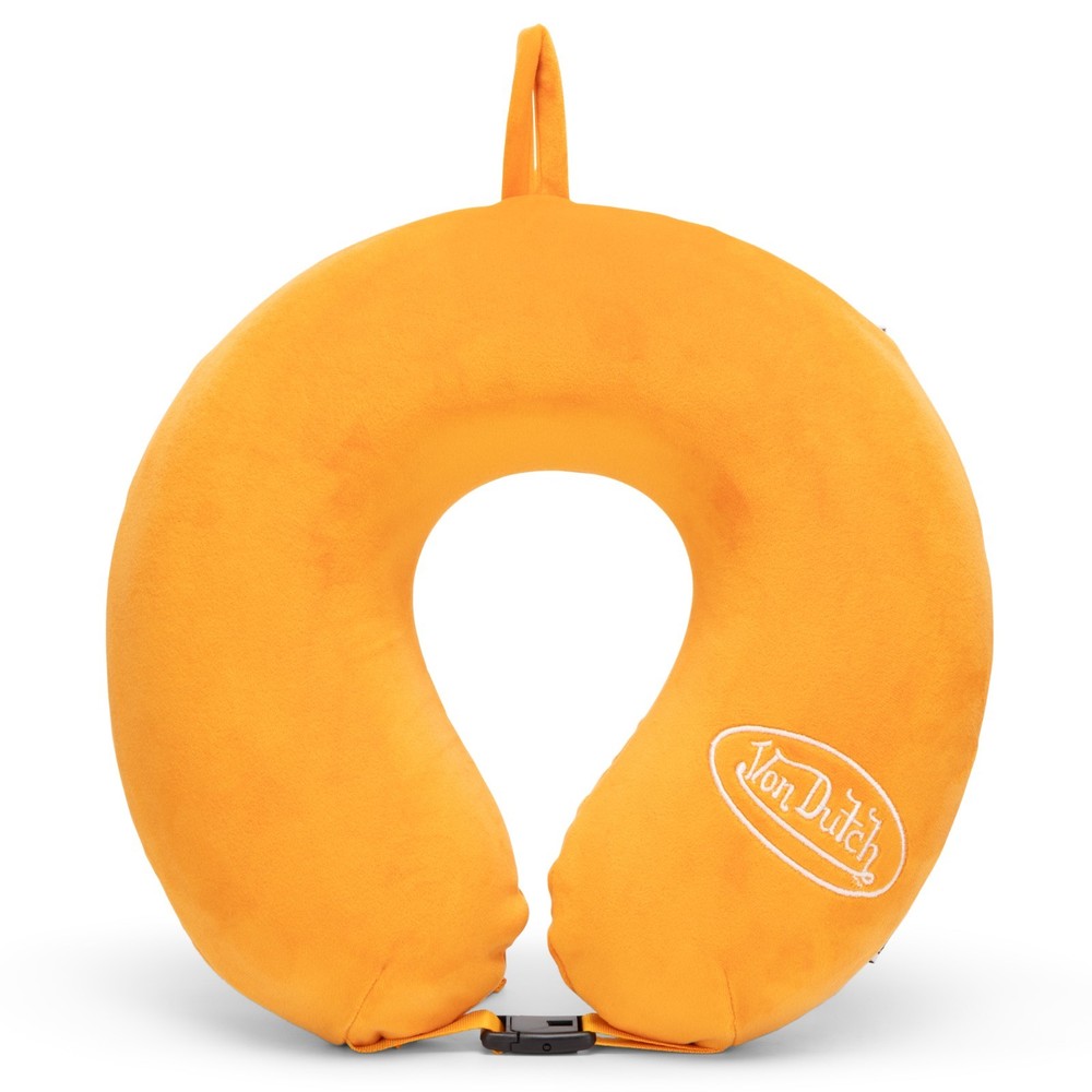 Von Dutch Orange Classic Memory Foam Travel Neck Pillow