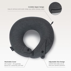 Portable Inflatable Neck Pillow with Soft Modal Cover – Ideal for Travel & Home