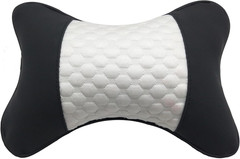 Car Neck Pillows Both Side Pu Leather 2Pieces Pack Headrest Fit for Most Cars Fi