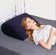Inflatable Travel Neck Pillow Portable Air Cushion for Flight & Camping
