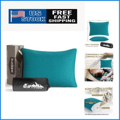 Luxury Memory Foam Travel Pillow – Cooling Compact Support for Camping & Travel