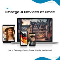 Ceptics Germany, Korea Travel Plug Adapter – With Type E/F SWadAPt Attachments