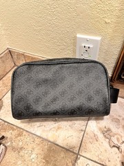 Guess Grey Black Toiletry Travel Case Pre-owned