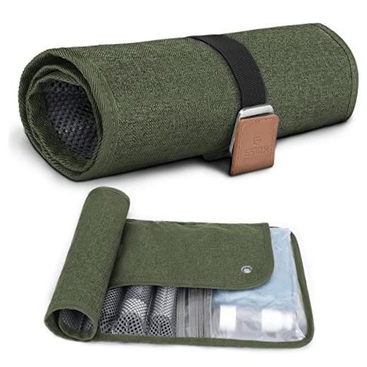 Toiletry Bag for Men, Travel Essentials Travel Toiletry 4.Army Green(Polyster)