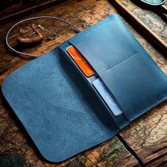 Genuine Leather Passport Wallet Travel ID Holder Card Case 15cm 5.9in Cover