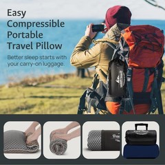 fulocean Small Cooling Memory Foam Travel Pillows for Airplanes, Compressible…