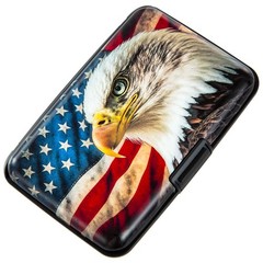 Kaabao Credit Card Holder for Men, Small RFID small, American Flag Bald Eagle
