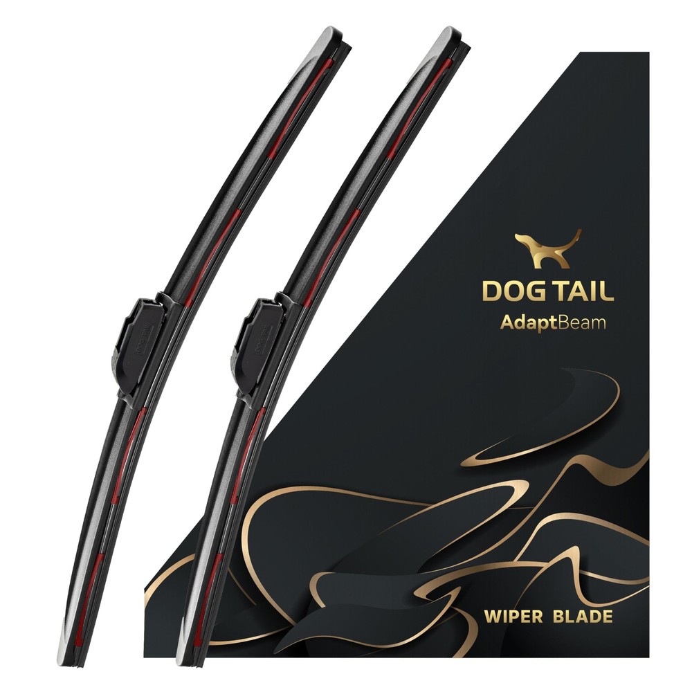 Neoprene Dual-Steel Frame Wiper Blades 22″+22″ with Multiple Adapters, Automo…