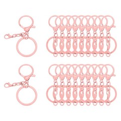 20 Pieces Large Beads with Charm Bag Rings, Light Pink