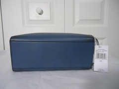 NWT Michael Kors $248 Jet Set Leather Toiletry Holder Travel Case, Navy