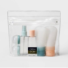 7pc Toiletry Bag Set – Open Story™M: Silicone & EVA Luggage Accessories