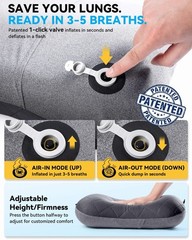 Hikenture Ultralight Inflatable Pillow with Removable Cover for Neck Lumber S…