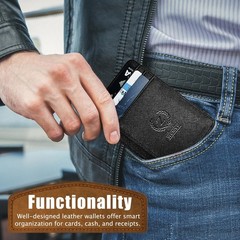 Personalized Initial Card Wallet – Deep 3D Embossed Floral Leather Slim RFID …