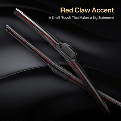 Neoprene Dual-Steel Frame Wiper Blades 20″+20″ with Multiple Adapters, Automo…