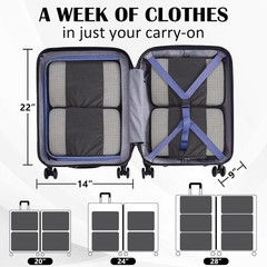 Extra Large Compression Packing Cubes Set for Effortless Travel Organization