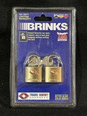 Brinks 2 solid brass locks luggage travel approved TSA accepted new