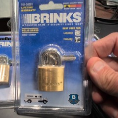 Brinks 1-3/16″ Solid Brass Padlock 101-30001 Toolbox Lock New Sealed Lot of 3