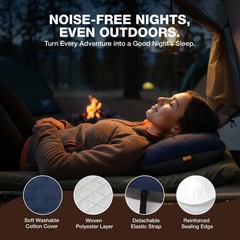 Inflatable Camping Pillow – Ultralight Compact 1 Count (Pack of 1), Navy Blue