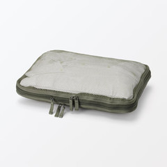 MUJI Polyester Compression Packing Case Khaki M Approx. 26 x 40 x 10 cm