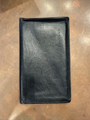 Dopp Travel Wallet Organizer Black Grain Cowhide Leather – Passport Card Ticket
