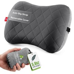Hikenture Ultralight Inflatable Pillow with 1 Count (Pack of 1), Grey
