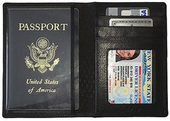 Leather RFID Passport Wallet Holder