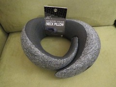 Memory Foam Adjustable Neck Travel Gray Pillow