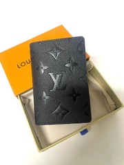 LV Louis Vuitton Pocket Organizer Monogram Eclipse Black BOX,.