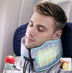 Almohada De Viaje Con Soporte Completo Y Bloqueo De Barbilla De Lujo Pro