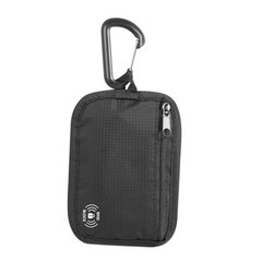 RFID Blocking Clip Stash Pouch, Hidden Travel Wallet, Black | Minimalist,