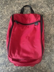 LL Bean Personal Organizer Toiletry Hanging Bag Red, Preowned Cruise Must Have