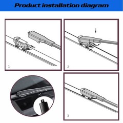 24″ + 19″ Replacement Windshield Wipers for Jaguar XF, Audi A3, BMW 3 Series