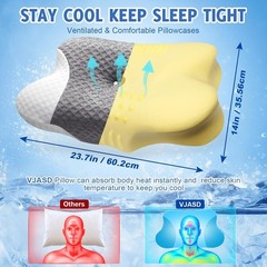 High-Density Memory Foam Neck Pillow – Ergonomic, Adjustable & Machine Washable