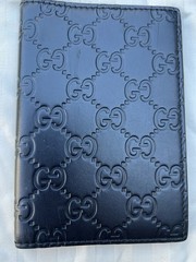 Gucci Black Leather Wallet Organizer with Card Slots