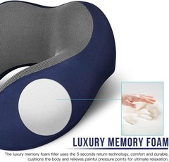 Breathable Memory Foam Neck Pillow – Ultimate Comfort for Airplane & Road Trips
