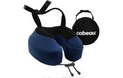 Cabeau Evolution S3 Travel Pillow – Memory Foam Neck Pillow W/Seat Strap Blue
