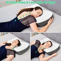 CertiPUR- Cervical Memory Foam Pillow for Pain Relief, White